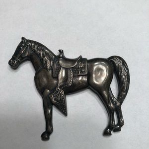 Silver antique horse pin